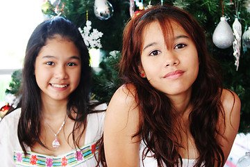 Image showing Christmas girls