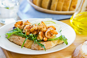 Image showing Grilled Prawn sandwich