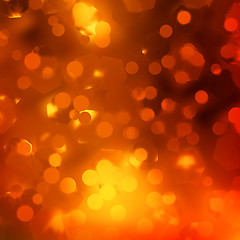 Image showing Orange magic lights, bokeh. EPS 10