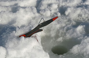 Image showing Ice fishing equipment