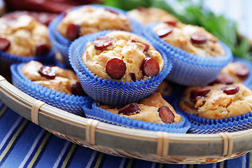 Image showing muffins with sausages
