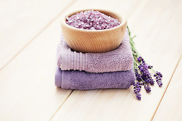 Image showing lavender bath salt