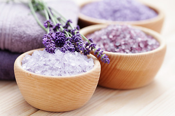 Image showing lavender bath salt