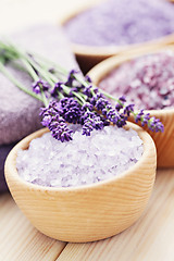 Image showing lavender bath salt