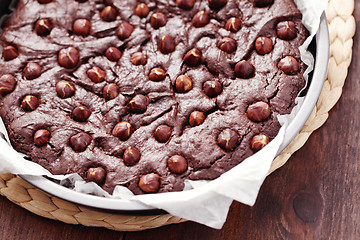 Image showing hazelnuts brownie 