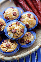 Image showing muffins with sausages