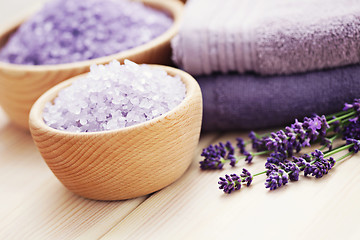 Image showing lavender bath salt