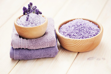 Image showing lavender bath salt