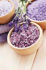 Image showing lavender bath salt