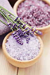 Image showing lavender bath salt