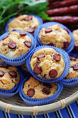 Image showing muffins with sausages