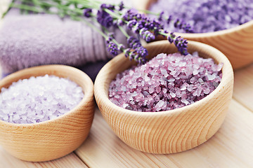 Image showing lavender bath salt