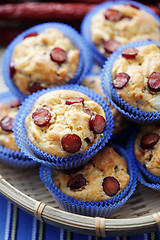 Image showing muffins with sausages