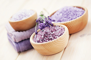 Image showing lavender bath salt