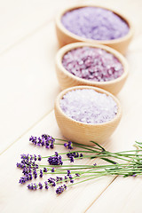 Image showing lavender bath salt