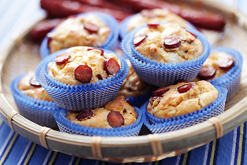 Image showing muffins with sausages