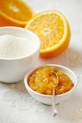 Image showing bowl of orange jam