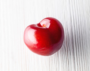 Image showing fresh red cherry macro