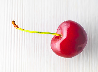 Image showing fresh red cherry macro