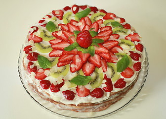 Image showing cake strawberry