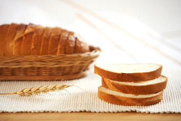 Image showing white bread slices