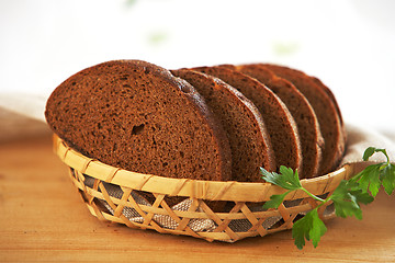 Image showing brown bread slices