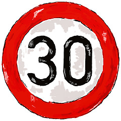 Image showing speed limit thirty 