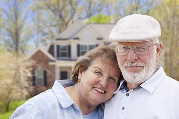 Image showing Happy Senior Couple in Front of House