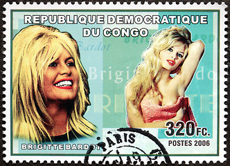 Image showing Brigitte Bardot Congo Stamp