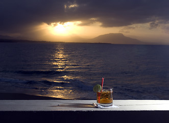 Image showing cocktail by the sea