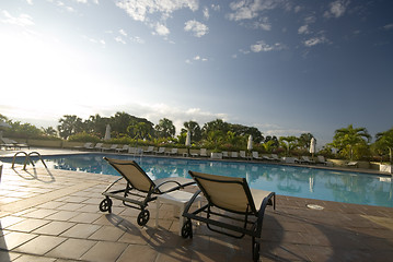 Image showing swimming pool at luxury hotel