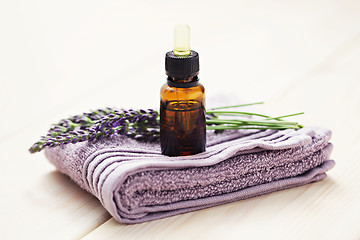 Image showing lavender essential oil 