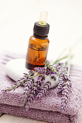 Image showing lavender essential oil 