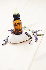 Image showing lavender essential oil 
