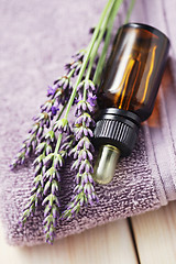 Image showing lavender essential oil 