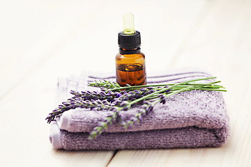 Image showing lavender essential oil 