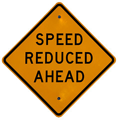 Image showing Speed Reduced Ahead