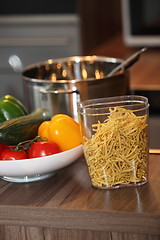 Image showing Fresh ingredients for pasta