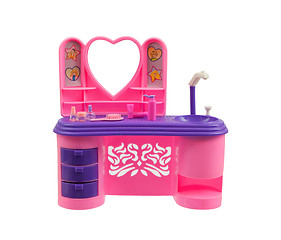 Image showing Old pink handbasin toy