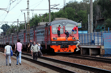 Image showing At the Railway Station