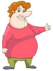 Image showing Cheerful Chubby Man