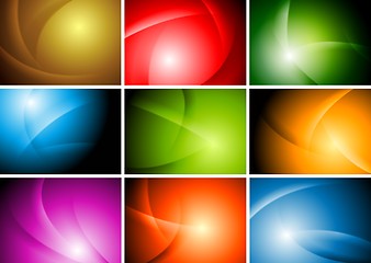 Image showing Bright abstract wavy backgrounds. Vector design