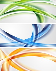 Image showing Abstract waves vector banners