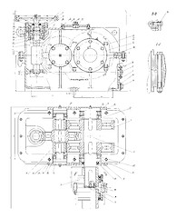 Image showing Hi-tech engineering drawing