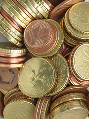 Image showing Euro coins background