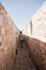 Image showing Old walls walk in Jerusalem