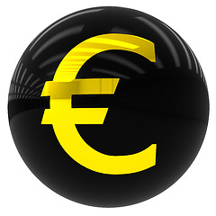Image showing ball with the euro symbol