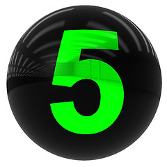 Image showing ball with the number five