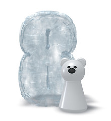 Image showing ice number and polar bear