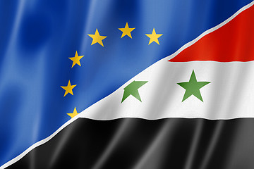 Image showing Europe and Syria flag